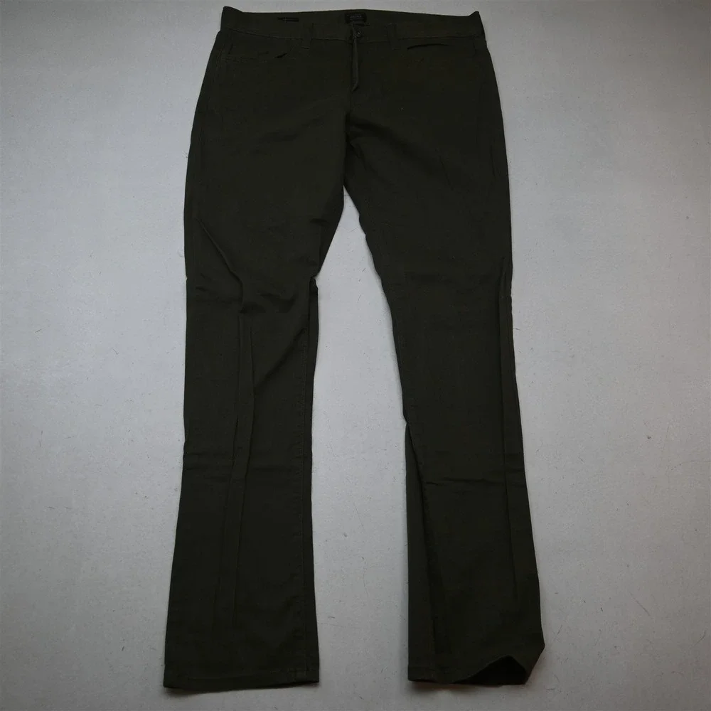 JCrew 34x34 Green Twill Denim 484 Slim 5 Pocket Mens Jeans
